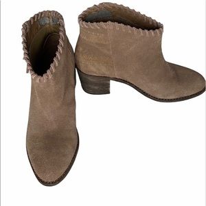Extrafine Sugar Tan Booties Size 6
